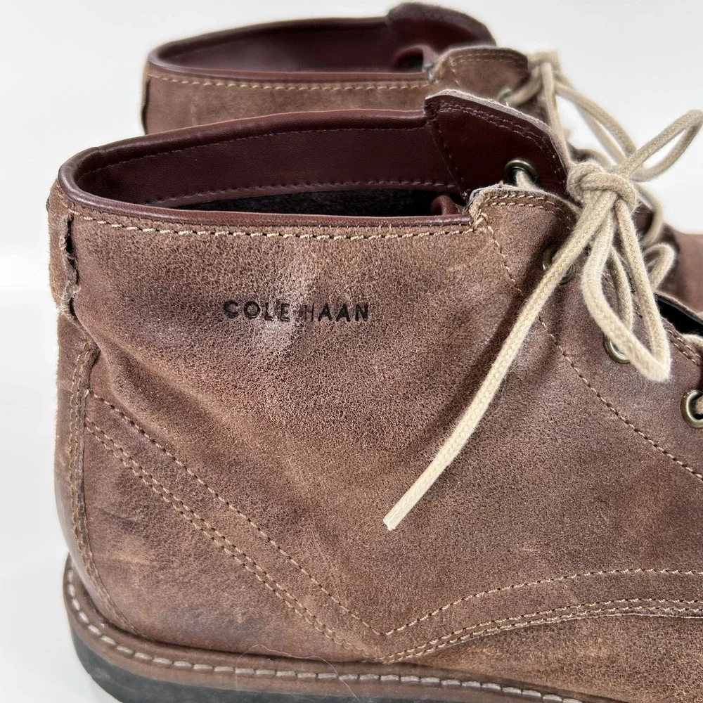 Cole Haan Grand Nathan 8.5 M Chukka Ankle Boot Brown Suede Men's